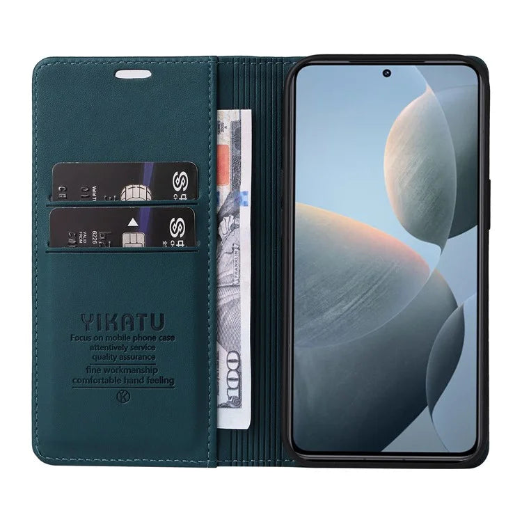 YIKATU YK-001 For Xiaomi 14T Case Stand Leather Phone Cover Strong Magnetic Closure