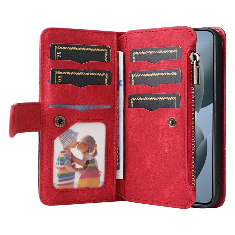 KT Multi-Function Series-5 For Xiaomi 14T Case Zipper Wallet Leather Phone Cover Stand
