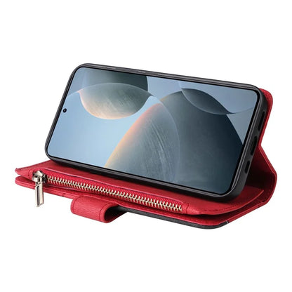 KT Multi-Function Series-5 For Xiaomi 14T Case Zipper Wallet Leather Phone Cover Stand