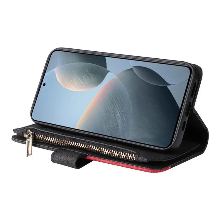 KT Multi-Function Series-5 For Xiaomi 14T Case Zipper Wallet Leather Phone Cover Stand