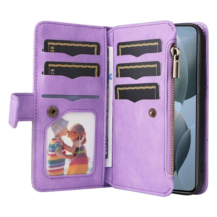 KT Multi-Function Series-5 For Xiaomi 14T Case Zipper Wallet Leather Phone Cover Stand