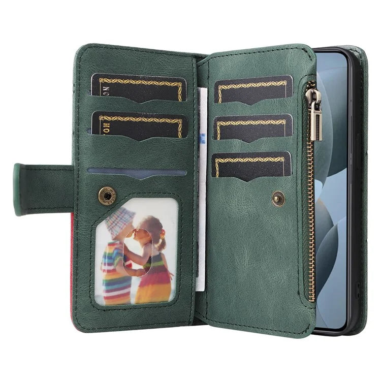 KT Multi-Function Series-5 For Xiaomi 14T Case Zipper Wallet Leather Phone Cover Stand