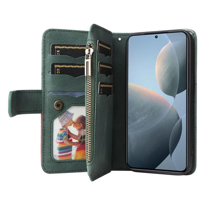 KT Multi-Function Series-5 For Xiaomi 14T Case Zipper Wallet Leather Phone Cover Stand