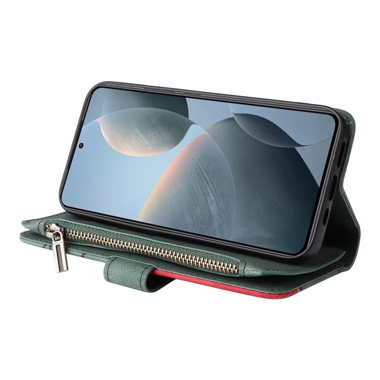 KT Multi-Function Series-5 For Xiaomi 14T Case Zipper Wallet Leather Phone Cover Stand