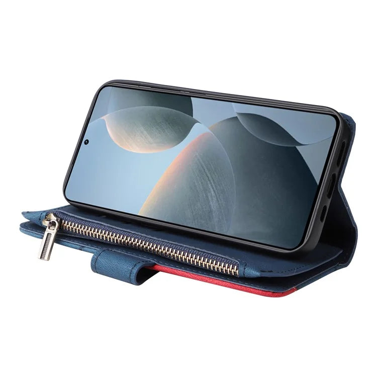 KT Multi-Function Series-5 For Xiaomi 14T Case Zipper Wallet Leather Phone Cover Stand