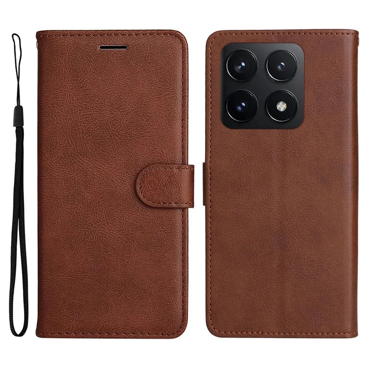 KT Leather Series-2 for Xiaomi 14T Case Solid Color Leather Phone Cover Wallet Stand