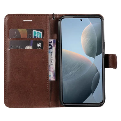 KT Leather Series-2 for Xiaomi 14T Case Solid Color Leather Phone Cover Wallet Stand