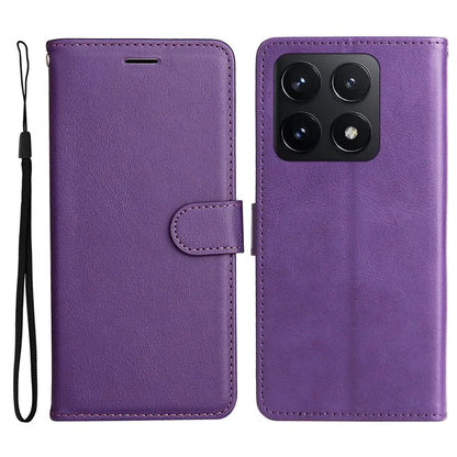 KT Leather Series-2 for Xiaomi 14T Case Solid Color Leather Phone Cover Wallet Stand