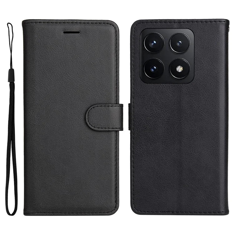 KT Leather Series-2 for Xiaomi 14T Case Solid Color Leather Phone Cover Wallet Stand