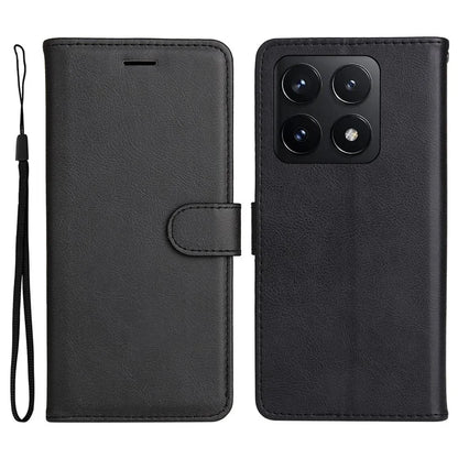 KT Leather Series-2 for Xiaomi 14T Case Solid Color Leather Phone Cover Wallet Stand
