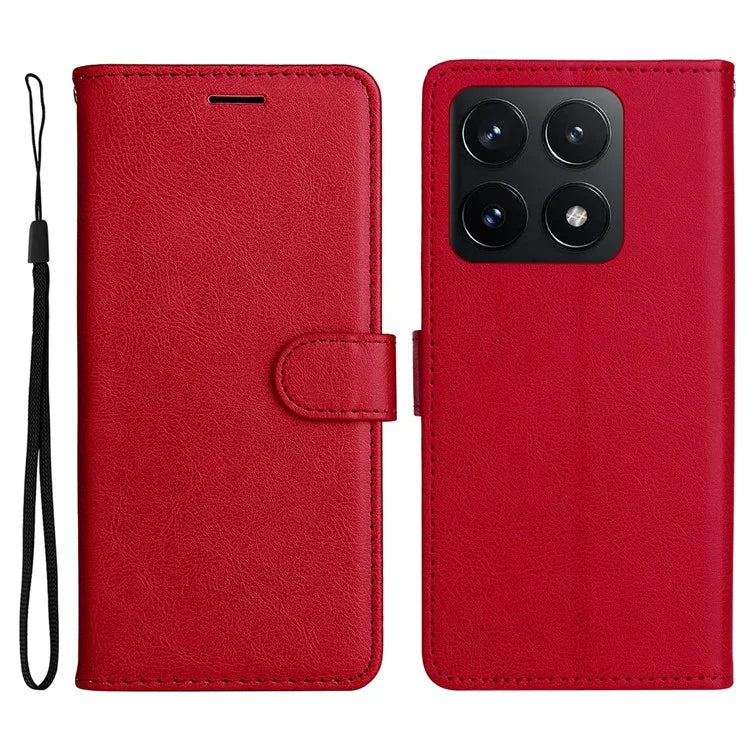 KT Leather Series-2 for Xiaomi 14T Case Solid Color Leather Phone Cover Wallet Stand