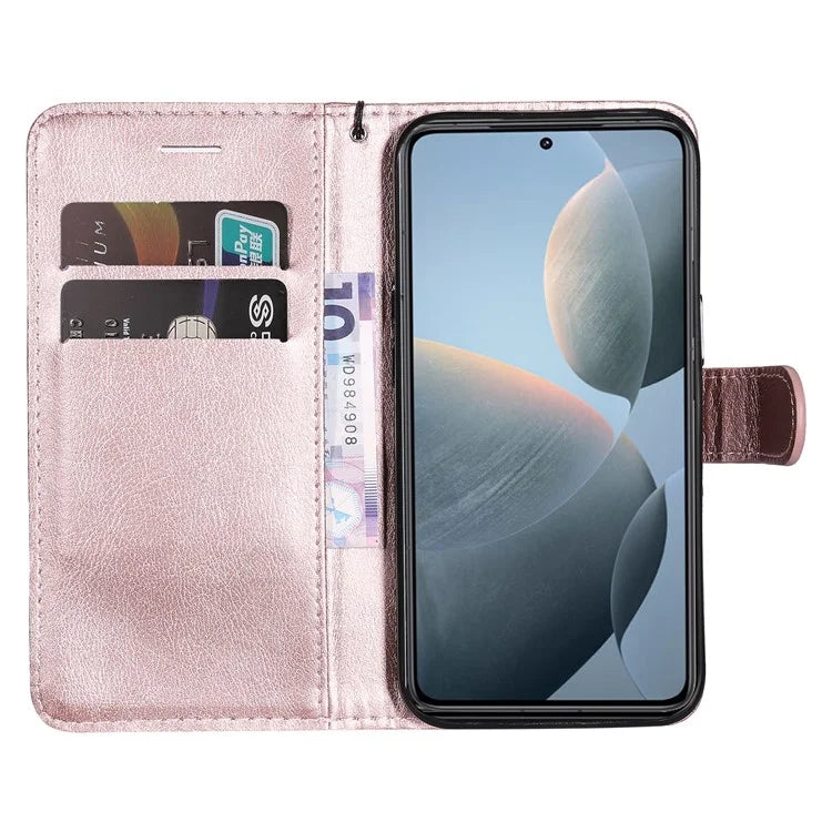 KT Leather Series-2 for Xiaomi 14T Case Solid Color Leather Phone Cover Wallet Stand