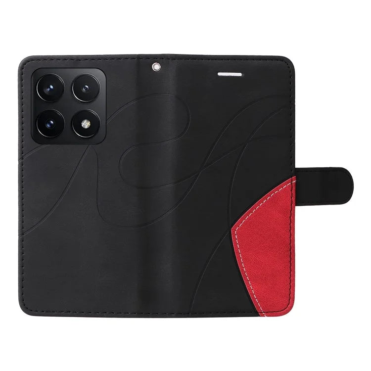 KT Leather Series-1 For Xiaomi 14T Leather Case Color Splicing Phone Cover Wallet Stand