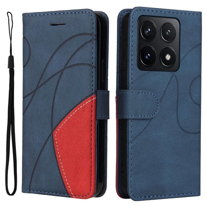 KT Leather Series-1 For Xiaomi 14T Leather Case Color Splicing Phone Cover Wallet Stand