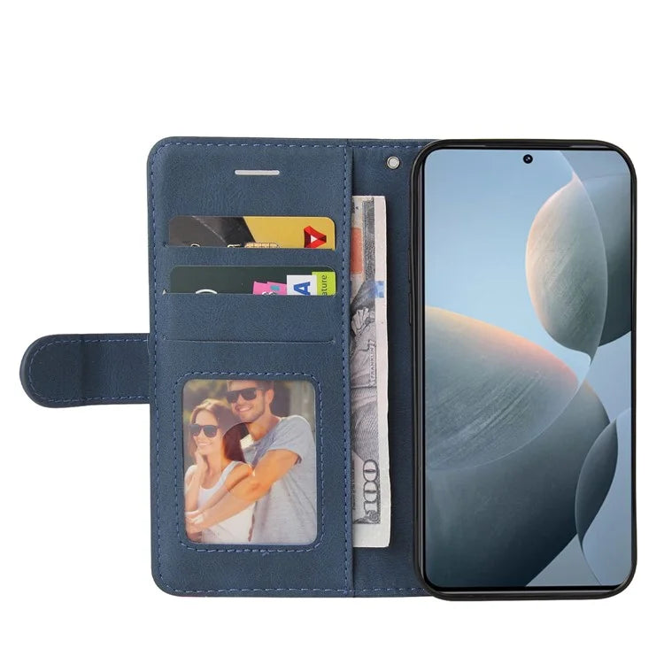 KT Leather Series-1 For Xiaomi 14T Leather Case Color Splicing Phone Cover Wallet Stand