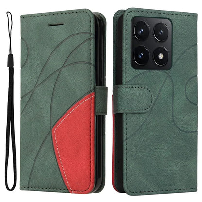 KT Leather Series-1 For Xiaomi 14T Leather Case Color Splicing Phone Cover Wallet Stand