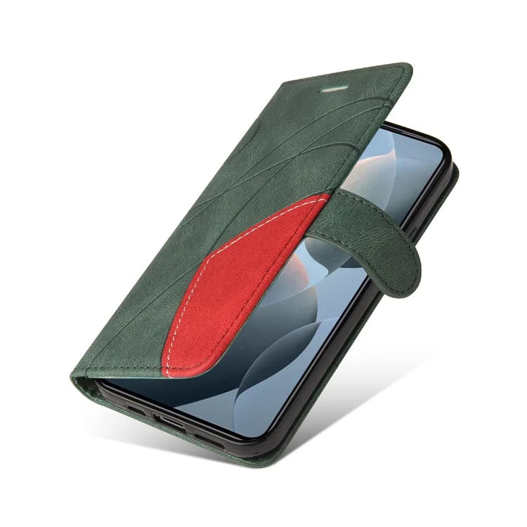 KT Leather Series-1 For Xiaomi 14T Leather Case Color Splicing Phone Cover Wallet Stand