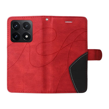KT Leather Series-1 For Xiaomi 14T Leather Case Color Splicing Phone Cover Wallet Stand