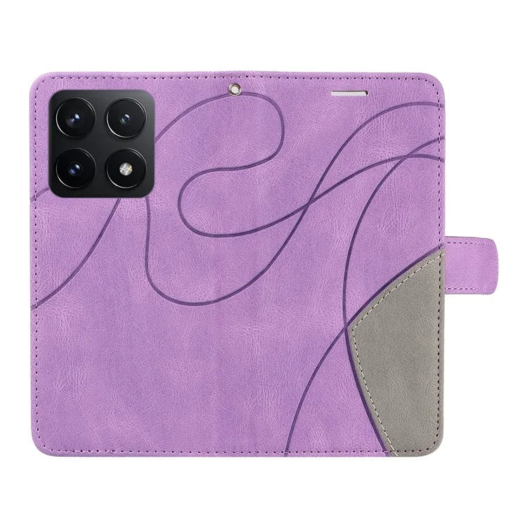 KT Leather Series-1 For Xiaomi 14T Leather Case Color Splicing Phone Cover Wallet Stand