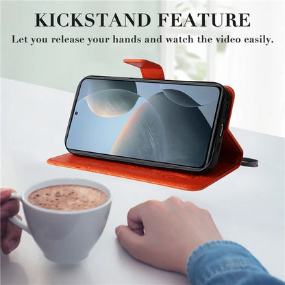 KT Imprinting Flower Series-2 For Xiaomi 14T Case Butterfly Leather Phone Cover
