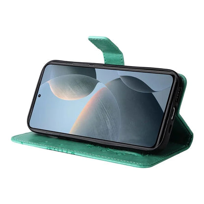 KT Imprinting Flower Series-2 For Xiaomi 14T Case Butterfly Leather Phone Cover