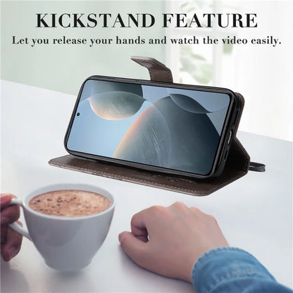 KT Imprinting Flower Series-2 For Xiaomi 14T Case Butterfly Leather Phone Cover