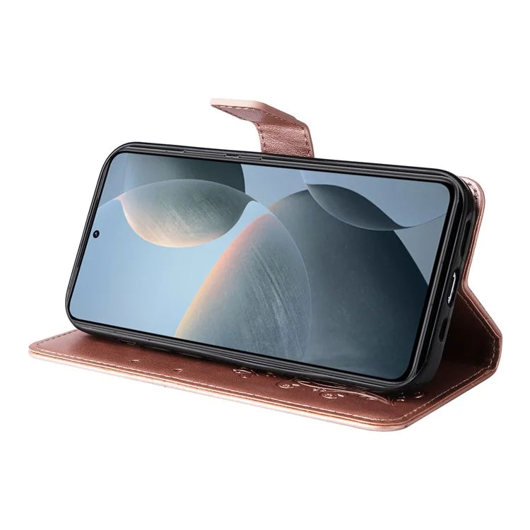 KT Imprinting Flower Series-2 For Xiaomi 14T Case Butterfly Leather Phone Cover