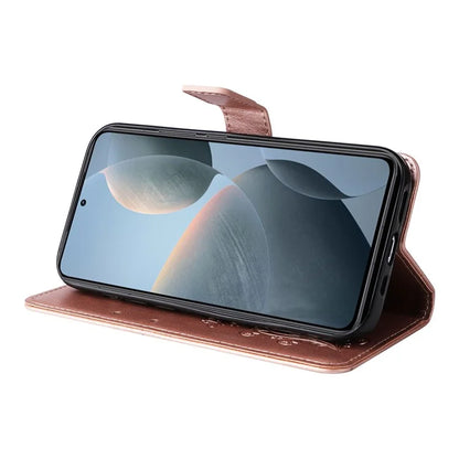 KT Imprinting Flower Series-2 For Xiaomi 14T Case Butterfly Leather Phone Cover