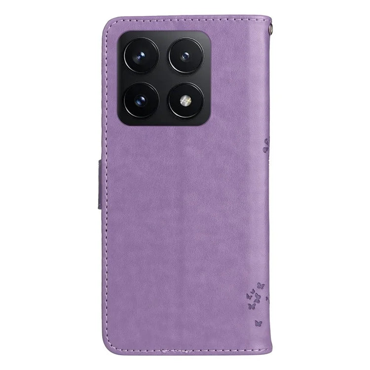 KT Imprinting Flower Series-3 For Xiaomi 14T Case Cat Tree Pattern Flip Leather Phone Cover