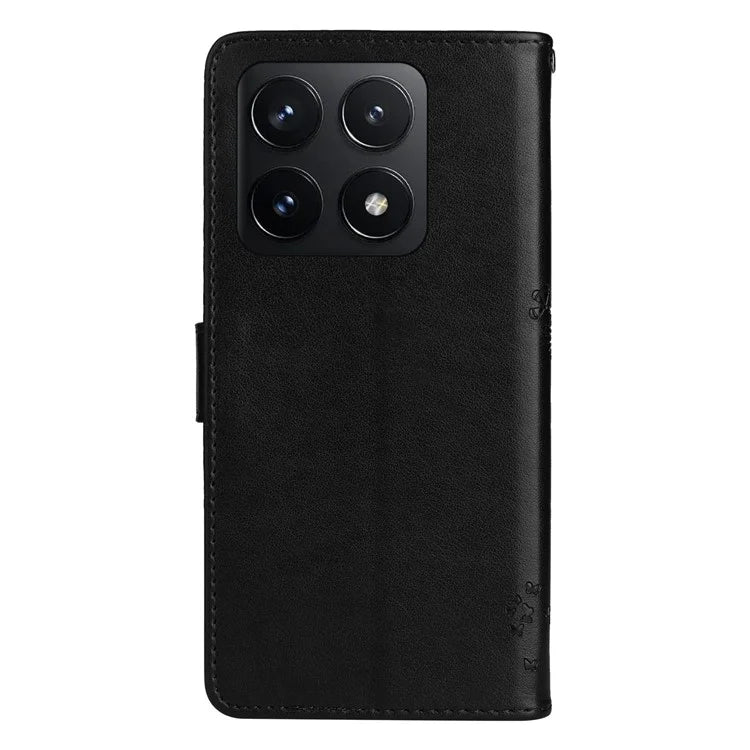 KT Imprinting Flower Series-3 For Xiaomi 14T Case Cat Tree Pattern Flip Leather Phone Cover