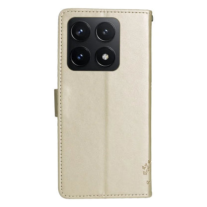 KT Imprinting Flower Series-3 For Xiaomi 14T Case Cat Tree Pattern Flip Leather Phone Cover