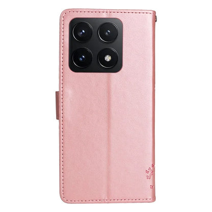 KT Imprinting Flower Series-3 For Xiaomi 14T Case Cat Tree Pattern Flip Leather Phone Cover