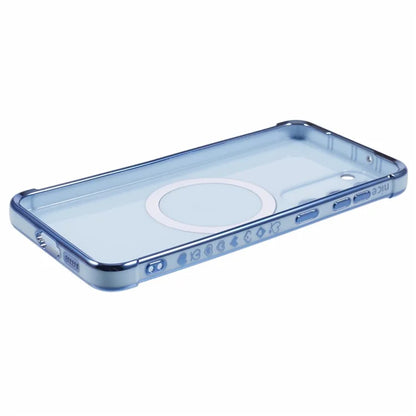 For Samsung Galaxy S23+ Case Compatible with MagSafe Electroplated TPU Phone Cover Hollow Love Hearts