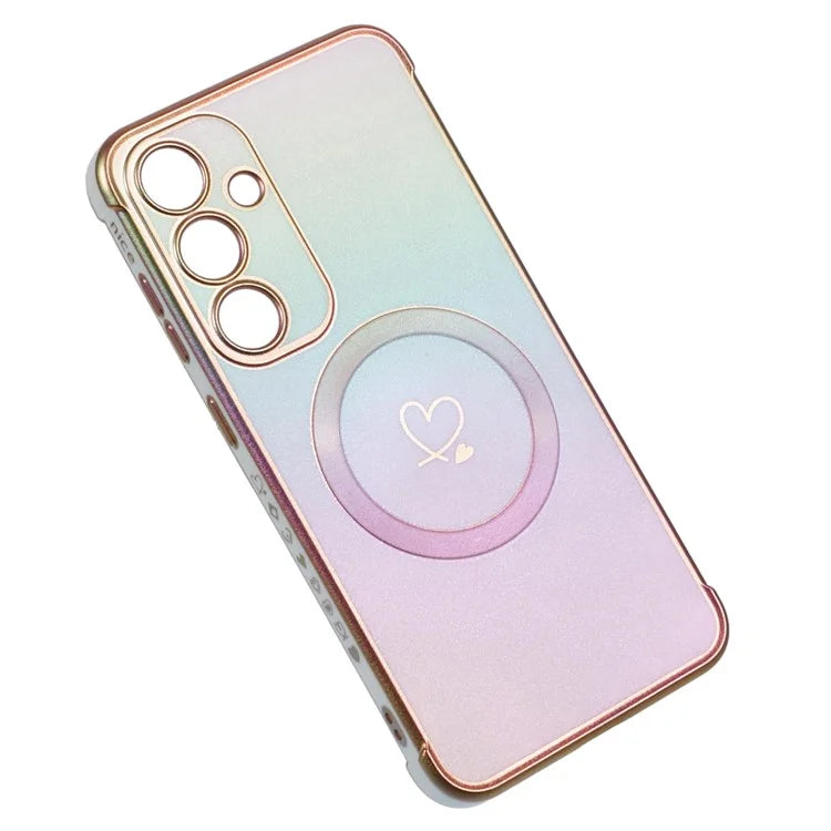 For Samsung Galaxy S24 FE Magnetic Case TPU Gradient Electroplated Phone Cover
