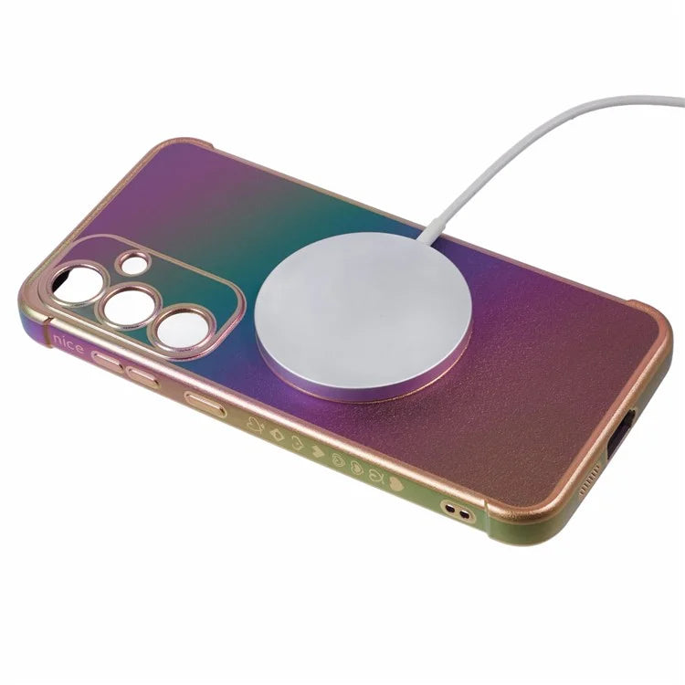 For Samsung Galaxy S24 FE Magnetic Case TPU Gradient Electroplated Phone Cover