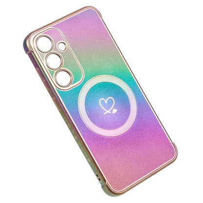 For Samsung Galaxy S24 FE Magnetic Case TPU Gradient Electroplated Phone Cover