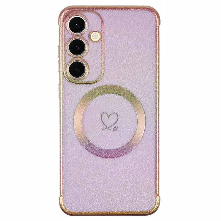 For Samsung Galaxy S24 FE Magnetic Case TPU Gradient Electroplated Phone Cover