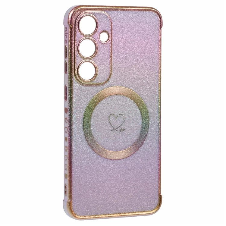 For Samsung Galaxy S24 FE Magnetic Case TPU Gradient Electroplated Phone Cover