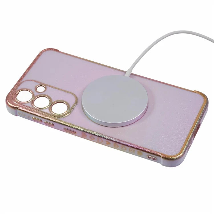 For Samsung Galaxy S24 FE Magnetic Case TPU Gradient Electroplated Phone Cover