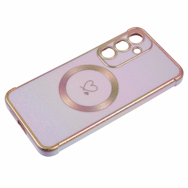 For Samsung Galaxy S24 FE Magnetic Case TPU Gradient Electroplated Phone Cover