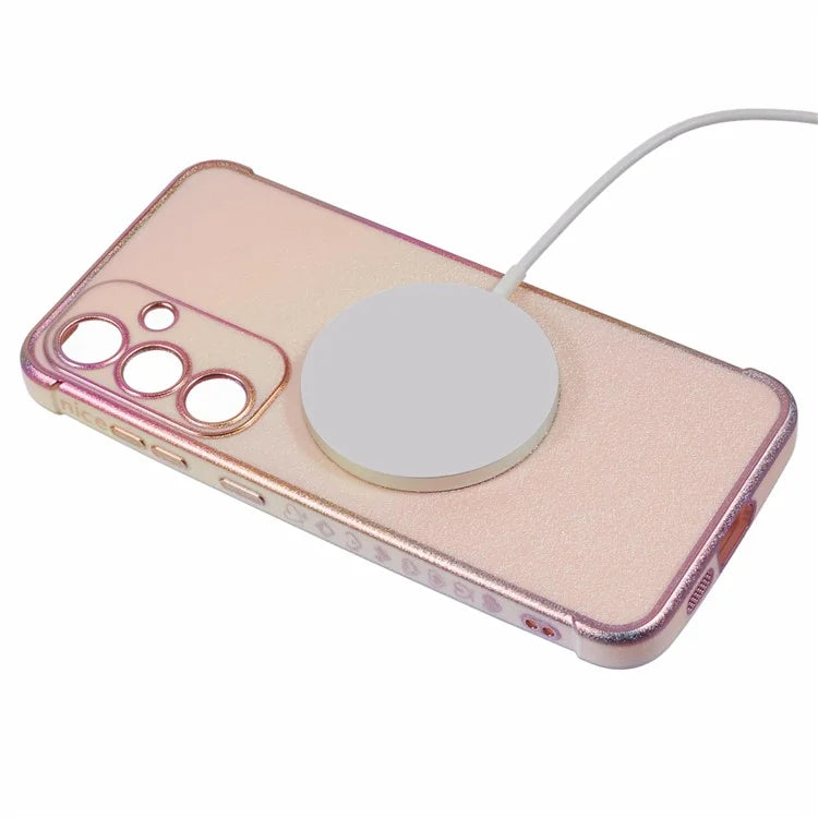 For Samsung Galaxy S24 FE Magnetic Case TPU Gradient Electroplated Phone Cover