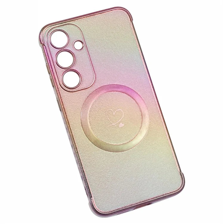 For Samsung Galaxy S24 FE Magnetic Case TPU Gradient Electroplated Phone Cover