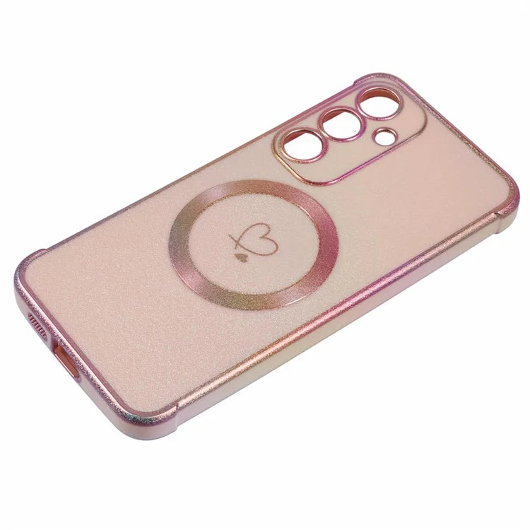 For Samsung Galaxy S24 FE Magnetic Case TPU Gradient Electroplated Phone Cover