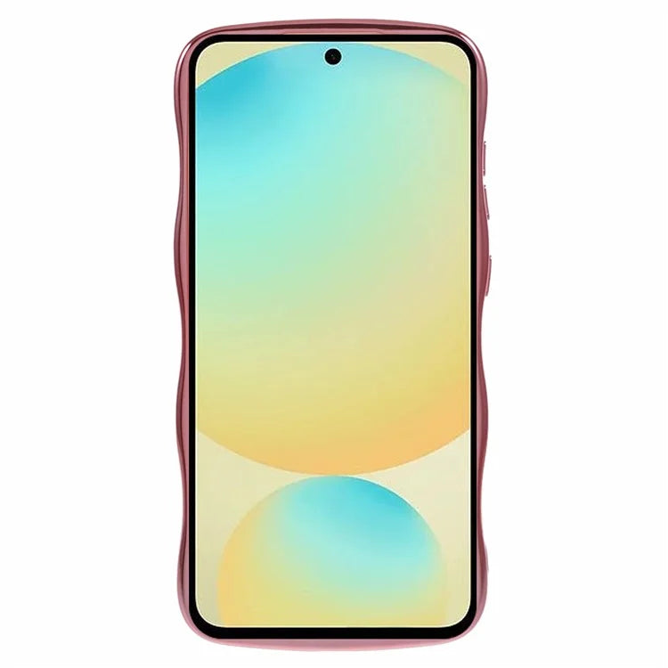 For Samsung Galaxy S24 FE Case Love Hearts TPU Phone Cover Curly Wave Frame Large Window