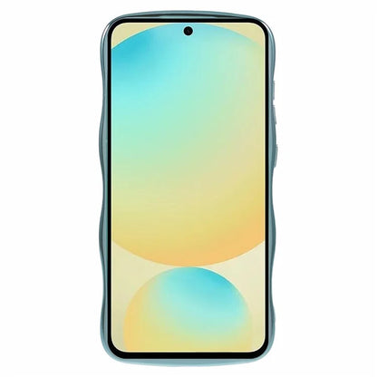 For Samsung Galaxy S24 FE Case Love Hearts TPU Phone Cover Curly Wave Frame Large Window