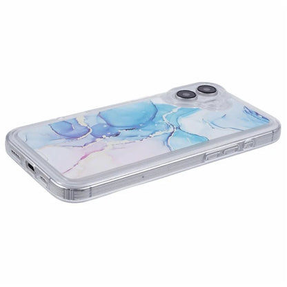For iPhone 16 Case Marble Pattern Airbag Drop Protection TPU Phone Cover