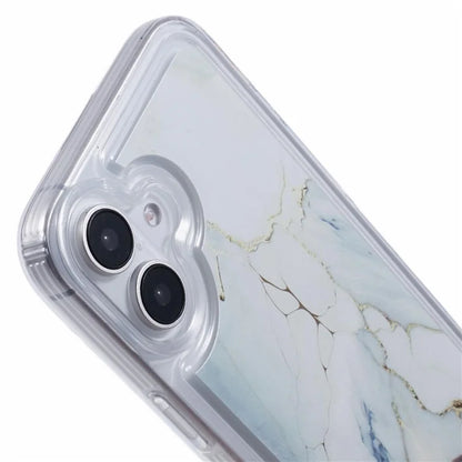 For iPhone 16 Case Marble Pattern Airbag Drop Protection TPU Phone Cover