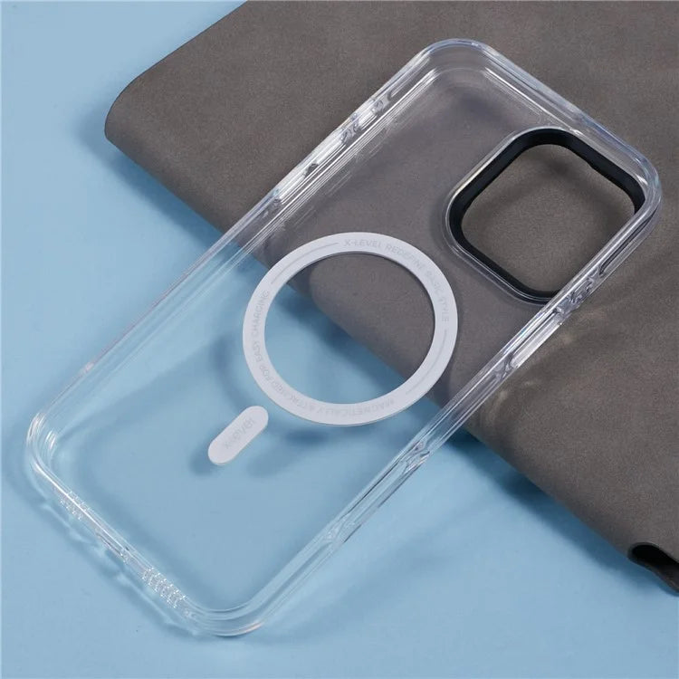 X-LEVEL For iPhone 16 Pro Case Compatible with MagSafe PC+TPU Clear Phone Cover