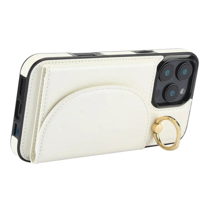 For iPhone 16 Pro Case RFID Blocking Wallet Kickstand Leather + TPU Phone Cover