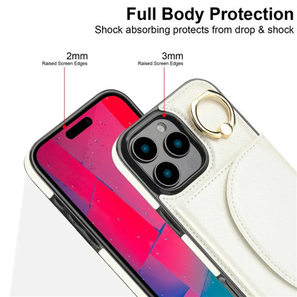 For iPhone 16 Pro Case RFID Blocking Wallet Kickstand Leather + TPU Phone Cover